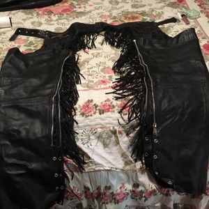 Womens Leather Chaps, size Large